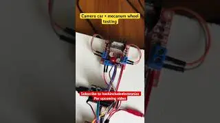 Testing esp32 camera car with mecanum wheels #shorts #esp32cam #hashincludeelectronics