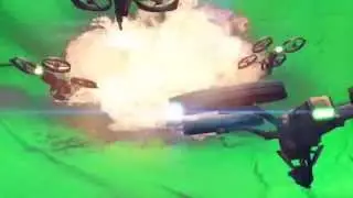 Dragon fire - green screen