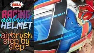 bell carting helmet painting | how to painting helmet | aitbrush helmet | airbrush step by step