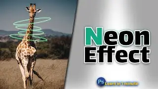 How to create a NEON Light Effect in Adobe Photoshop 2021 #Shorts