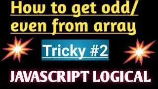 how to get Even Odd Element  From Array #javascriptlearning #nodejs