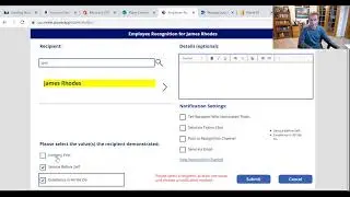 Creating an Employee Recognition App in Power Apps, Power Automate, Power BI, Teams, and SharePoint