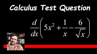 How to use the Power Rule for Derivatives (Calculus Test Question)