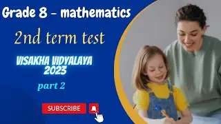 grade 8 maths English medium | grade 8 second term test | education wamh