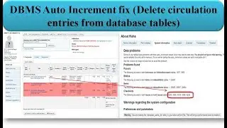 DBMS Auto Increment Fix (Delete Circulation Entries from Database Tables) | Lib Power Tech