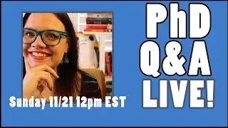 PhD Applications Q&A Live (November 2021 Edition)
