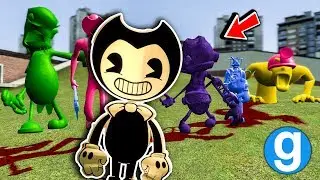 The Blacklight Bendy And The Ink Machine Chasing NPCs! - Garry's Mod Sandbox - Gmod FNAF