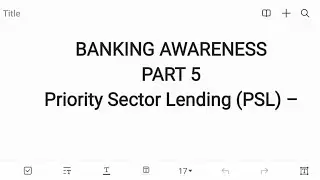 📚 Master Banking Awareness in 15 Days! Part 5: Priority Sector Lending –A must for all Aspirants✍️