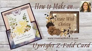 How to Make an Upright Z Fold Card - Positive Thoughts Card