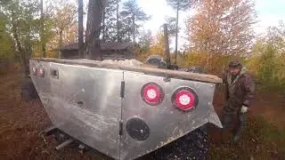 Fishing in the taiga by all-terrain vehicle, part 3. First day of fishing, first fish soup over t...