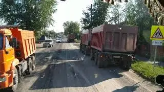 Дальнобой по России.Рейс по Уралу.Попадос в Красноуфимске.16.3 метра полуприцеп это ЗЛО)