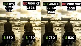 RTX 4070 SUPER vs RX 7800 XT vs RTX 4070 TI SUPER vs RX 7900 GRE