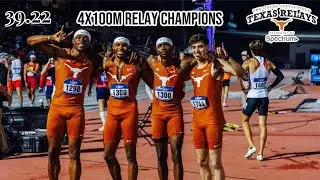 University Of Texas Men’s Texas Relays Champions 4x100m 39.22s #trackandfield #texasrelays #4x100m