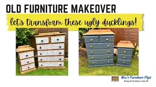 Ugly Duckling Makeover - How to Remove Wallpaper from Furniture? #diy #makeover #upcycling