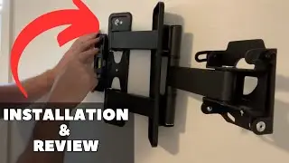 Review And Installation Of Amazon Basics Full Motion Articulating TV Monitor Wall Mount