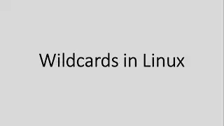 Wildcard in Linux | Hindi