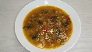 Суп из домашней курицы в афганском казане.