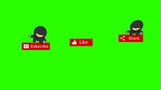 Subscribe button with Ninja green screen
