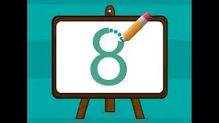 Learn the number 8 - Learn how to trace number.