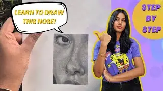 Nose Drawing| Hyperrealistic Nose Drawing| Pencil Drawing