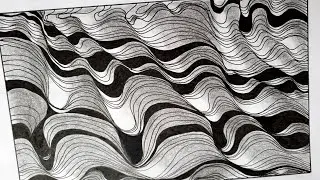 MEDITATE with me and this ZENTANGLE ●100% STRESS RELIEF● Hills.