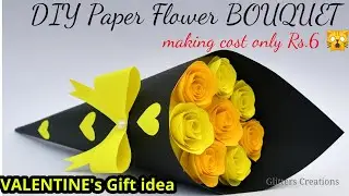 BOUQUET DE FLORES DE Papel DIY /Criação de buquês de flores no Homemade Easy Craft (bonito)