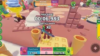 PANCAKE EMPIRE TOWER TYCOON OBBY GLITCHLESS WORLD RECORD! 6.983