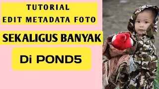 CARA EDIT METADATA FOTO DI POND5 SEKALIGUS BANYAK [CARA upload foto di pond5]