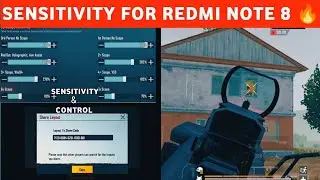 🥵Best Sensitivity For Redmi Note 8 Bgmi Sensitivity Setting Best Sensitivity For Bgmi@BGMINEO69