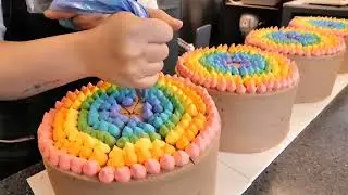 Super Delicious Korean Rainbow Cake