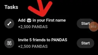 Telegram pandas airdrop task complete add in your first name// pandas telegram bot
