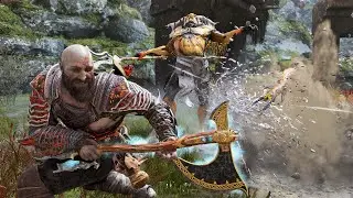 Кратос и Атрей против татцельвурмов и темного эльфа (Конусгард) 🪓 /God of War (2018) 💥