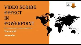 World Map Infographic ||Video scribe Animation Effect in PowerPoint ||🔥🔥