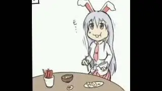 Touhou Bunny eating
