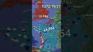 The Hundred Years' War: Every Day with units using Google Earth
