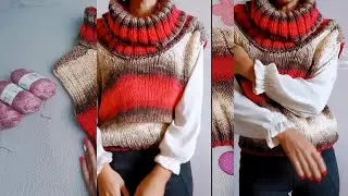 🔥 ЖИЛЕТ СПИЦАМИ УНИВЕРСАЛЬНЫЙ ВОРОТ И МОЯ НОВАЯ ЧУДЕСНАЯ ПРЯЖА