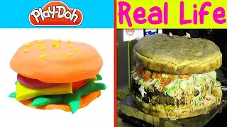 PLAY-DOH BURGER IN REAL LIFE!!! | Play-Doh VS Real Life animation CHALLENGE (FOR KIDS)