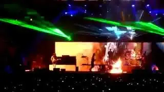 Till and Schneider from Rammstein destroying Tool's drumset