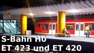 Modelleisenbahn H0 - Neuer S-Bahn Tunnelbahnhof mit ET 423 und ET 420
