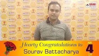 GATE 2021- CHEMICAL ENGINEERING AIR 4TH Ranker Testimonial | Sourav Battacharya | VANI INSTITUTE