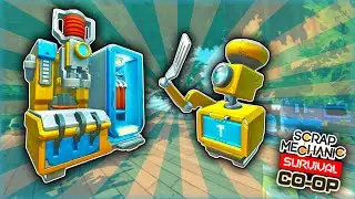 UPGRADING Our Base With ALL The Craftbots + First Crop Harvest (Scrap Mechanic Co-op Survival Ep.7)