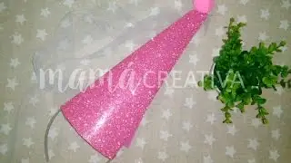 Como hacer un SOMBRERO de HADA o princesa. Parte 2. Disfraz de Hada.