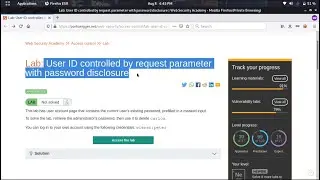 User ID controlled by request parameter with password disclosure (Video Solution) | 2021