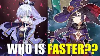 Who is faster? Ayaka or Mona? 