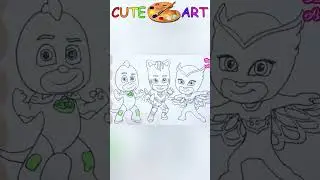 PJ Masks drawing #shorts #youtubeshorts #satisfying #art