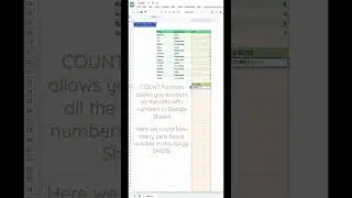 How to use Count function in Google Sheets
