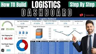 How To Build Logistics Dashboard in Excel | Step By Step Excel Tutorial | Logistics KPI Dashboard