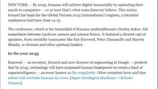Mind upload Inter-dimensional Travel Ray Kurzweil
