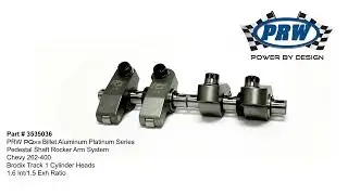 PRW PQx Series Aluminum Shaft Rocker Arm System: 3535036 Small Block Chevy w/ Brodix Track 1 Heads