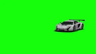 3D animated cartoon car on Green screen